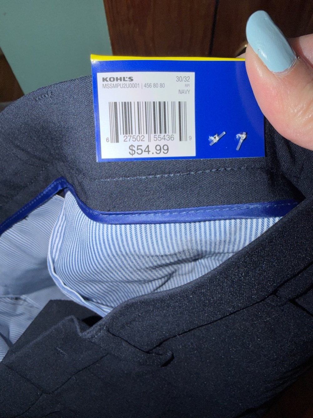 Apt. 9 Men’s Dark Navy Dress Pants 30/32 NWT - Picture 3 of 3